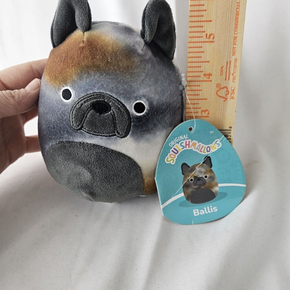 Kellytoy Squishmallow Ballis The French Bulldog Puppy Dog 6" Soft Plush Toy